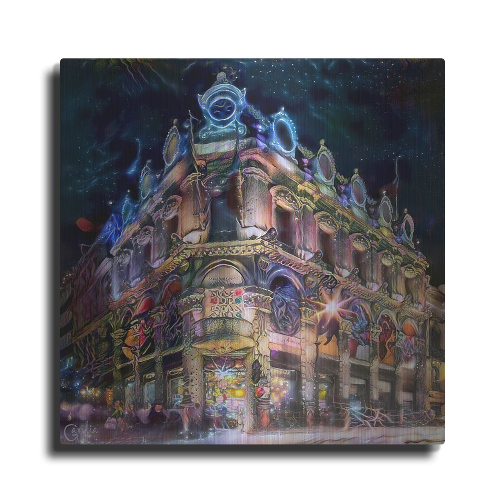 Luxe Metal Art 'Mexico City Estanquillo Museum' by Pedro Gavidia, Metal Wall Art