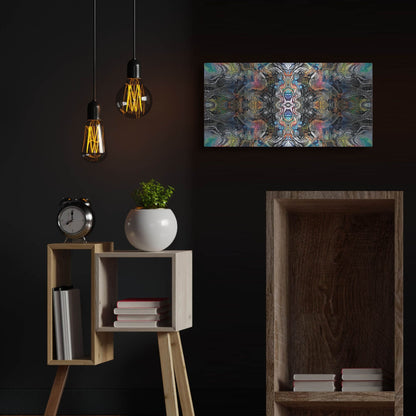 Luxe Metal Art 'Mind Reactor' by Pedro Gavidia, Metal Wall Art,24x12