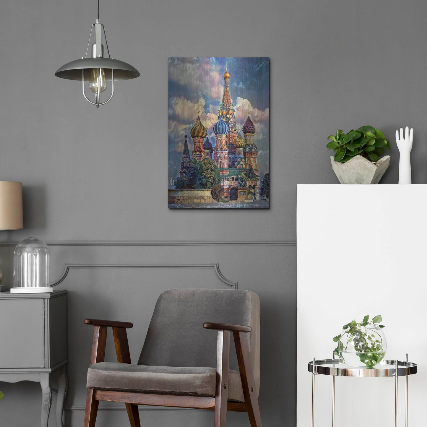 Luxe Metal Art 'Moscow Russia Cathedral Of Vasily The Blessed Saint Basil' by Pedro Gavidia, Metal Wall Art,16x24