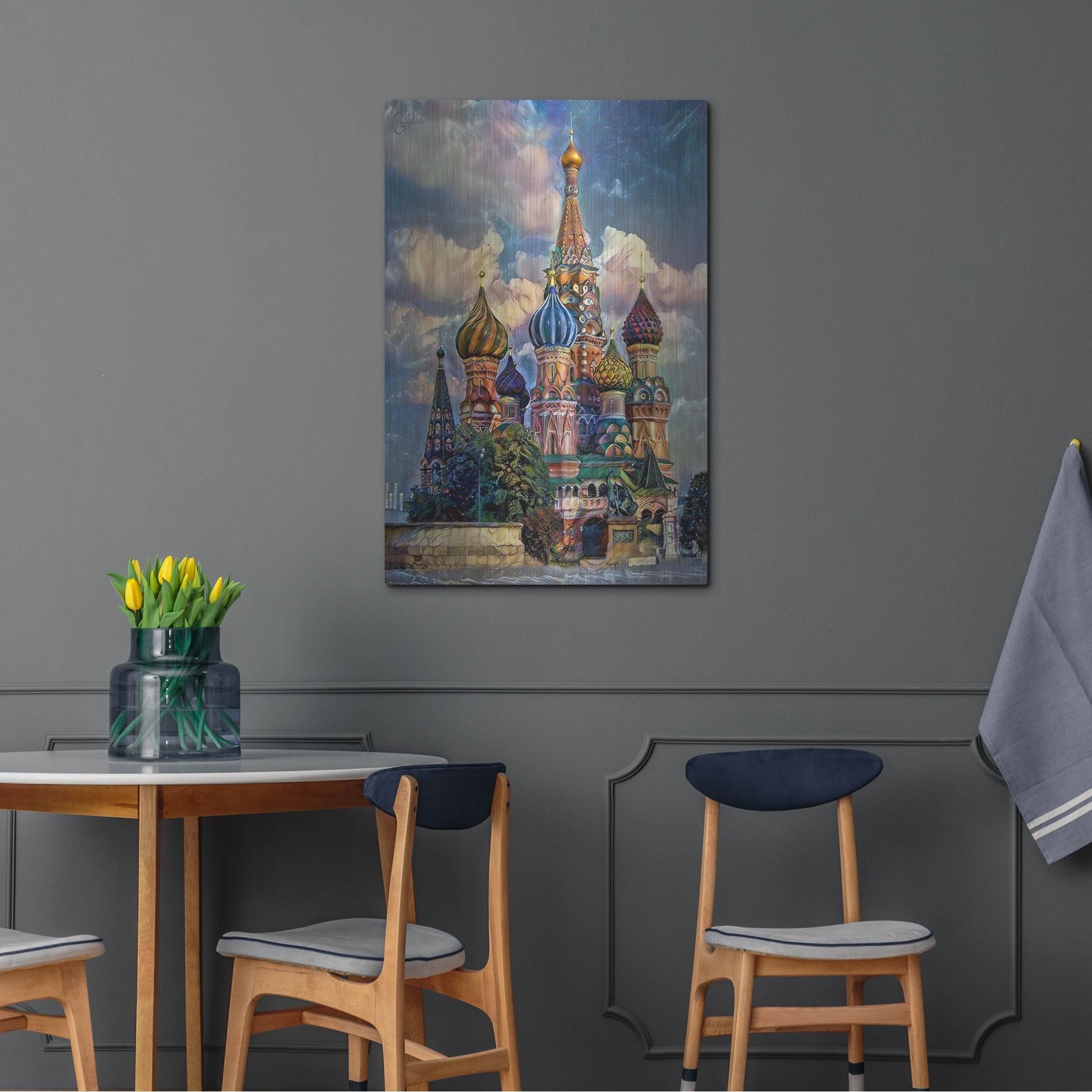 Luxe Metal Art 'Moscow Russia Cathedral Of Vasily The Blessed Saint Basil' by Pedro Gavidia, Metal Wall Art,24x36