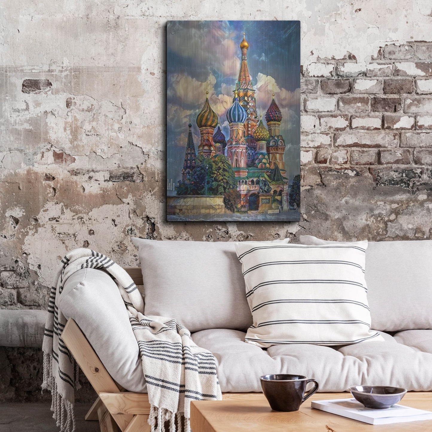 Luxe Metal Art 'Moscow Russia Cathedral Of Vasily The Blessed Saint Basil' by Pedro Gavidia, Metal Wall Art,24x36