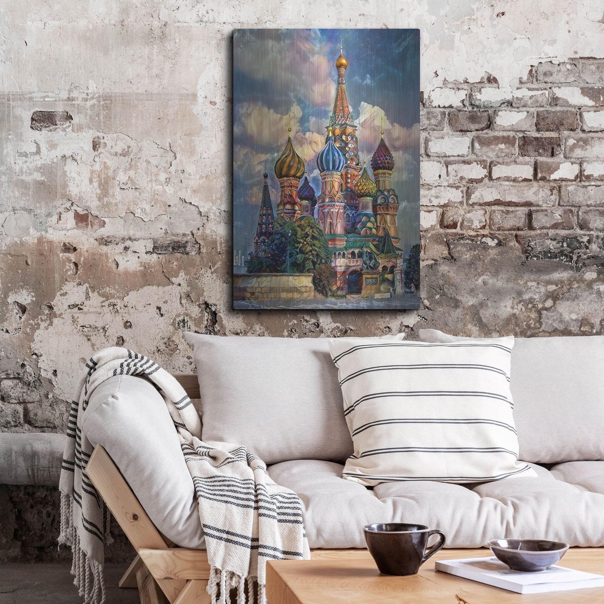 Luxe Metal Art 'Moscow Russia Cathedral Of Vasily The Blessed Saint Basil' by Pedro Gavidia, Metal Wall Art,24x36