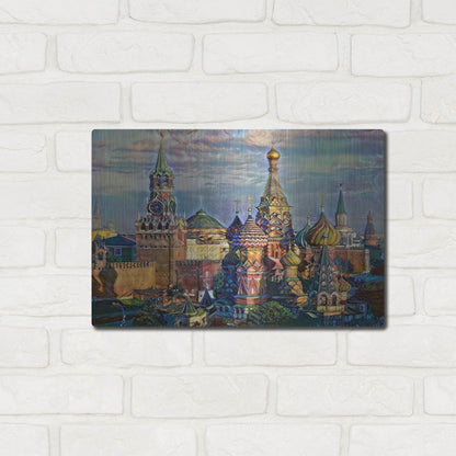 Luxe Metal Art 'Moscow Russia Domes And Peaks' by Pedro Gavidia, Metal Wall Art,16x12