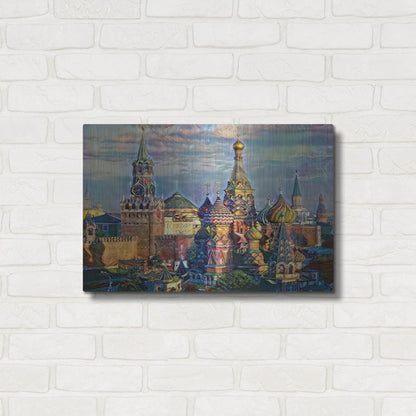 Luxe Metal Art 'Moscow Russia Domes And Peaks' by Pedro Gavidia, Metal Wall Art,24x16