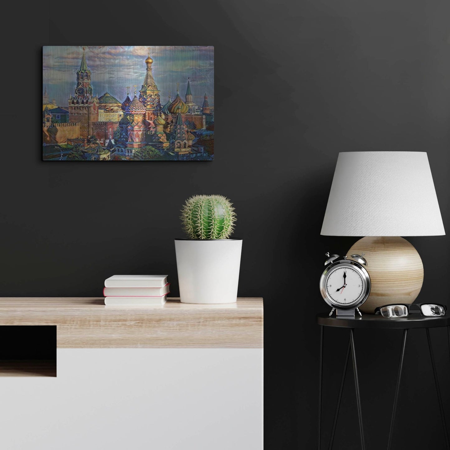Luxe Metal Art 'Moscow Russia Domes And Peaks' by Pedro Gavidia, Metal Wall Art,24x16