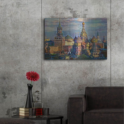 Luxe Metal Art 'Moscow Russia Domes And Peaks' by Pedro Gavidia, Metal Wall Art,36x24