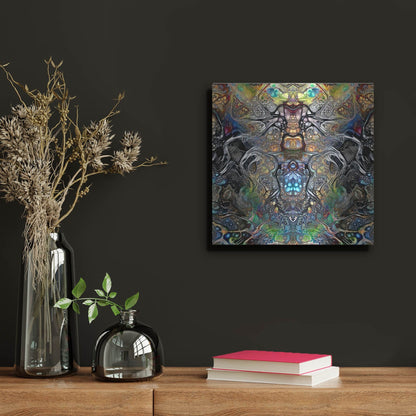 Luxe Metal Art 'Mutation' by Pedro Gavidia, Metal Wall Art,12x12