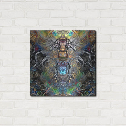 Luxe Metal Art 'Mutation' by Pedro Gavidia, Metal Wall Art,24x24