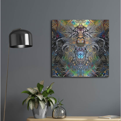 Luxe Metal Art 'Mutation' by Pedro Gavidia, Metal Wall Art,24x24