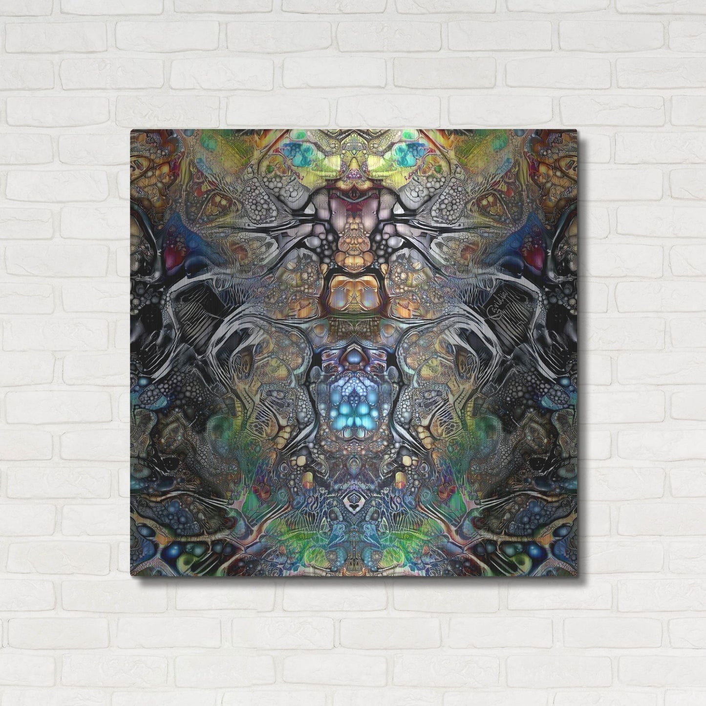 Luxe Metal Art 'Mutation' by Pedro Gavidia, Metal Wall Art,36x36