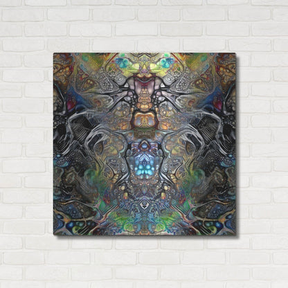 Luxe Metal Art 'Mutation' by Pedro Gavidia, Metal Wall Art,36x36