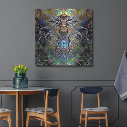 Luxe Metal Art 'Mutation' by Pedro Gavidia, Metal Wall Art,36x36