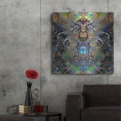 Luxe Metal Art 'Mutation' by Pedro Gavidia, Metal Wall Art,36x36