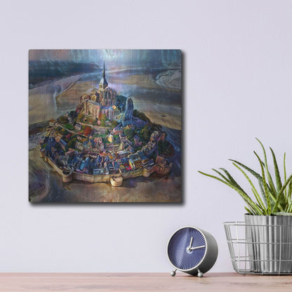 Luxe Metal Art 'Normandy France Le Mont Saint Michel' by Pedro Gavidia, Metal Wall Art,12x12