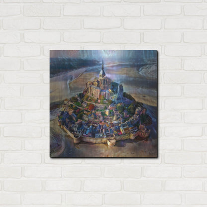Luxe Metal Art 'Normandy France Le Mont Saint Michel' by Pedro Gavidia, Metal Wall Art,24x24