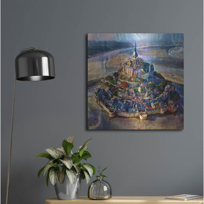 Luxe Metal Art 'Normandy France Le Mont Saint Michel' by Pedro Gavidia, Metal Wall Art,24x24