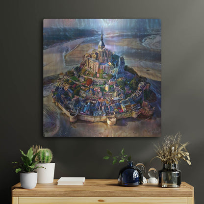 Luxe Metal Art 'Normandy France Le Mont Saint Michel' by Pedro Gavidia, Metal Wall Art,24x24