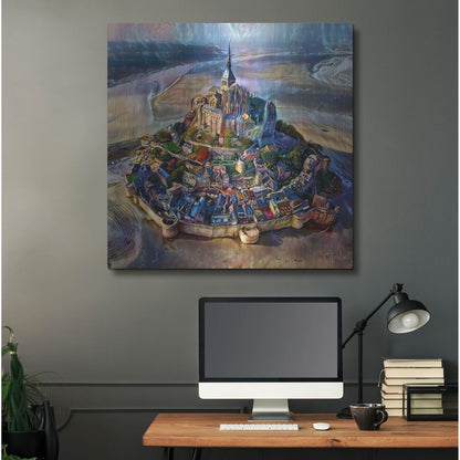 Luxe Metal Art 'Normandy France Le Mont Saint Michel' by Pedro Gavidia, Metal Wall Art,36x36