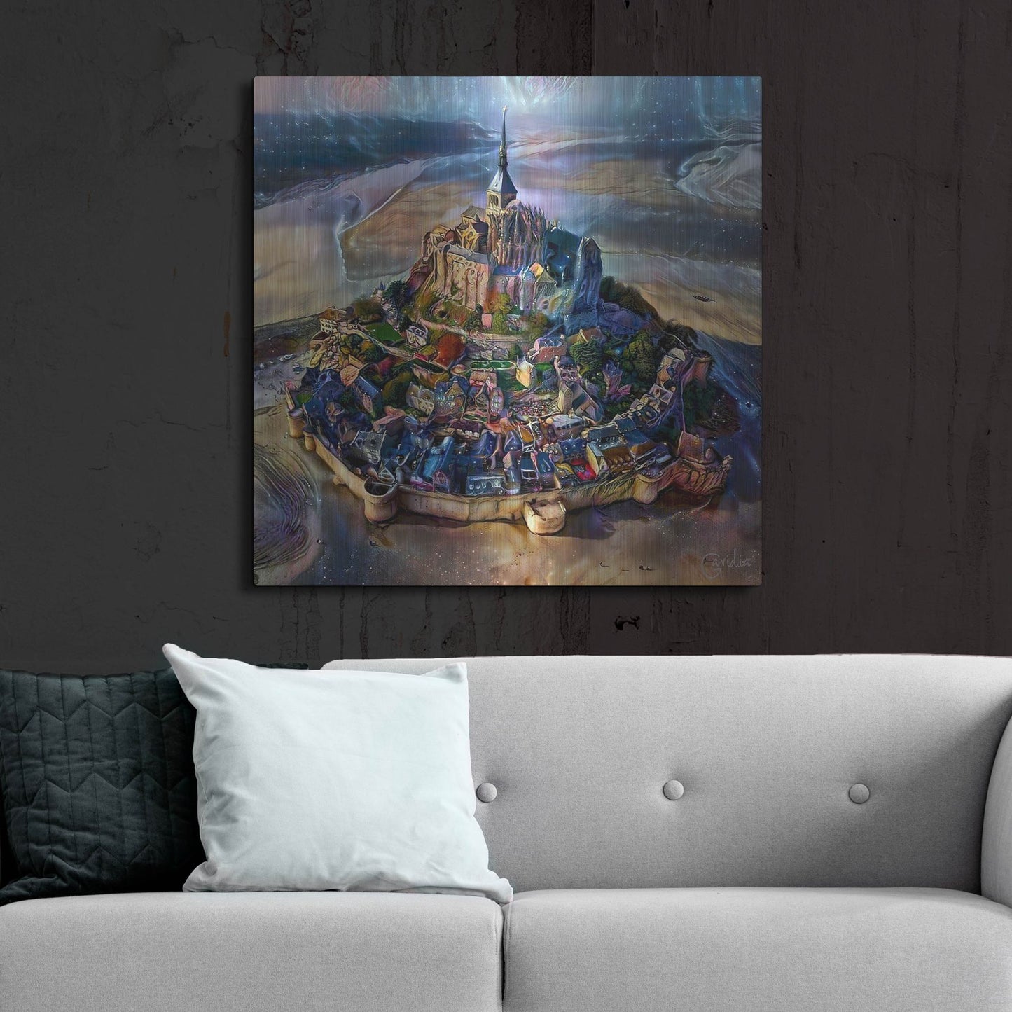 Luxe Metal Art 'Normandy France Le Mont Saint Michel' by Pedro Gavidia, Metal Wall Art,36x36