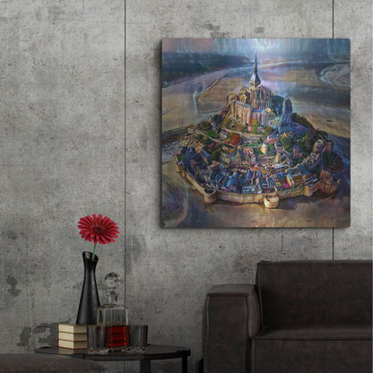 Luxe Metal Art 'Normandy France Le Mont Saint Michel' by Pedro Gavidia, Metal Wall Art,36x36