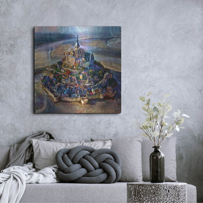 Luxe Metal Art 'Normandy France Le Mont Saint Michel' by Pedro Gavidia, Metal Wall Art,36x36