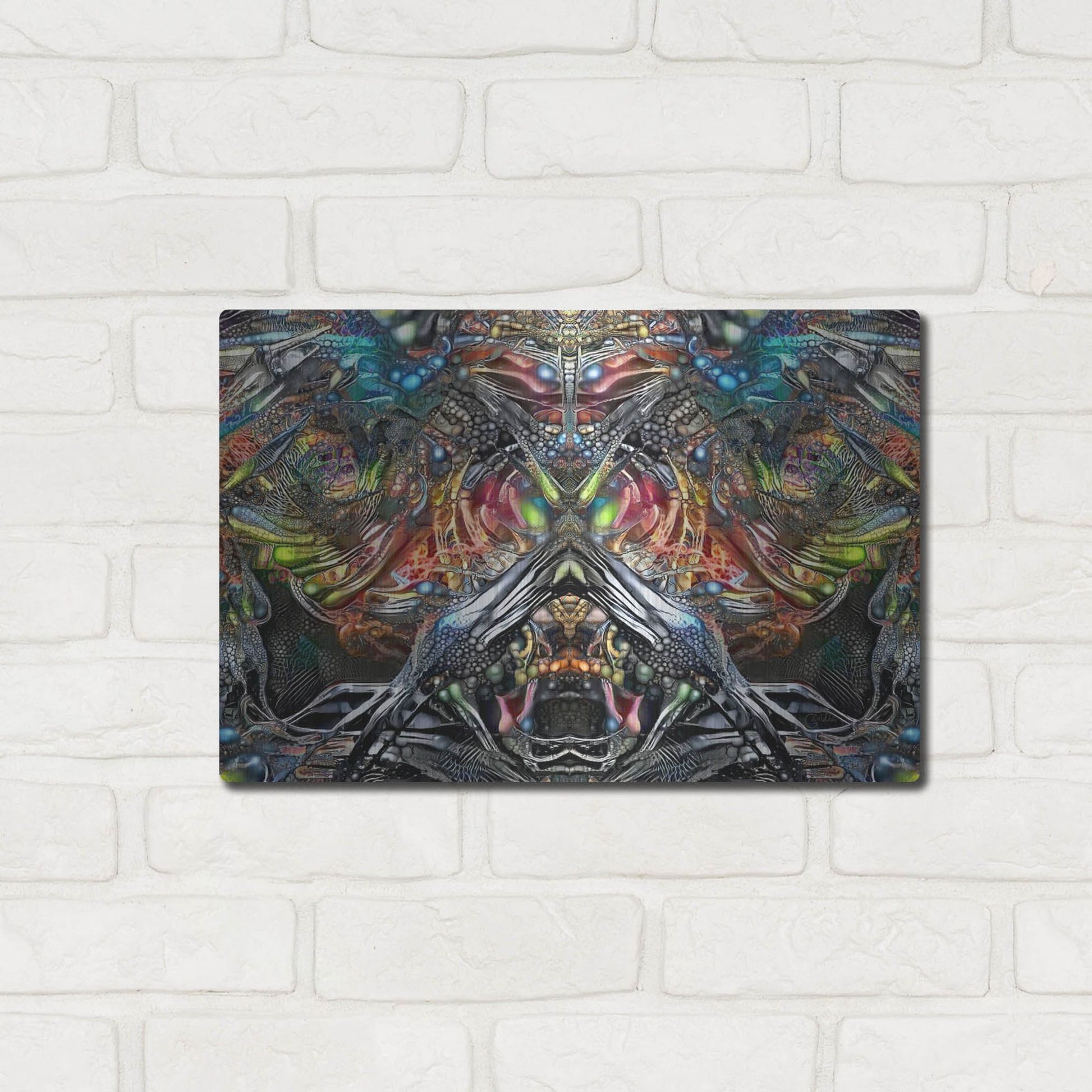 Luxe Metal Art 'Offender' by Pedro Gavidia, Metal Wall Art,16x12