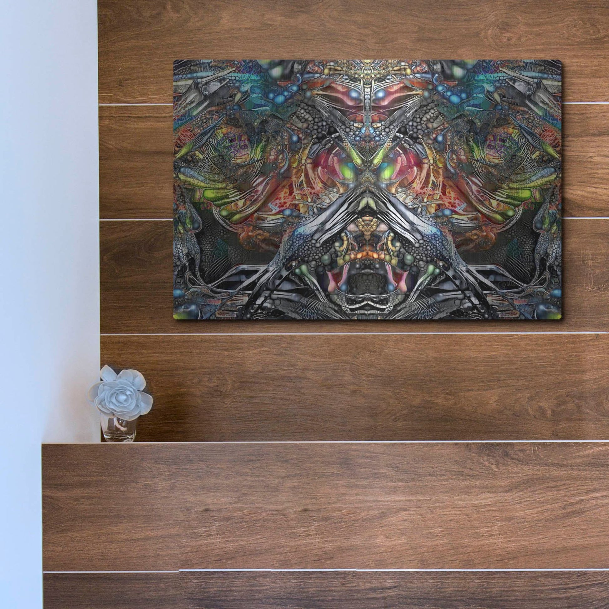 Luxe Metal Art 'Offender' by Pedro Gavidia, Metal Wall Art,16x12