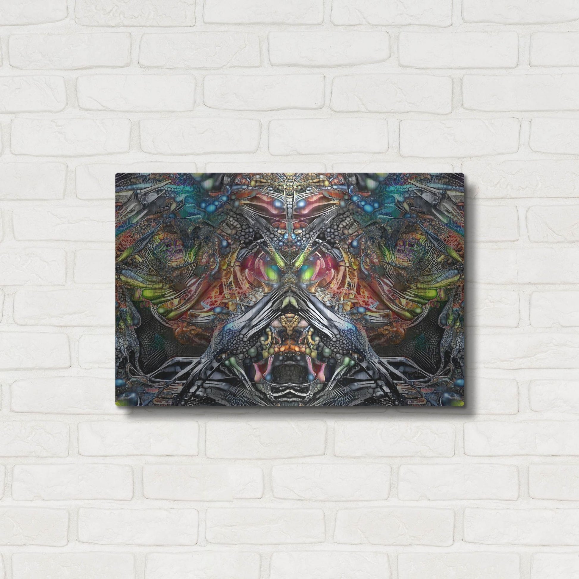 Luxe Metal Art 'Offender' by Pedro Gavidia, Metal Wall Art,24x16