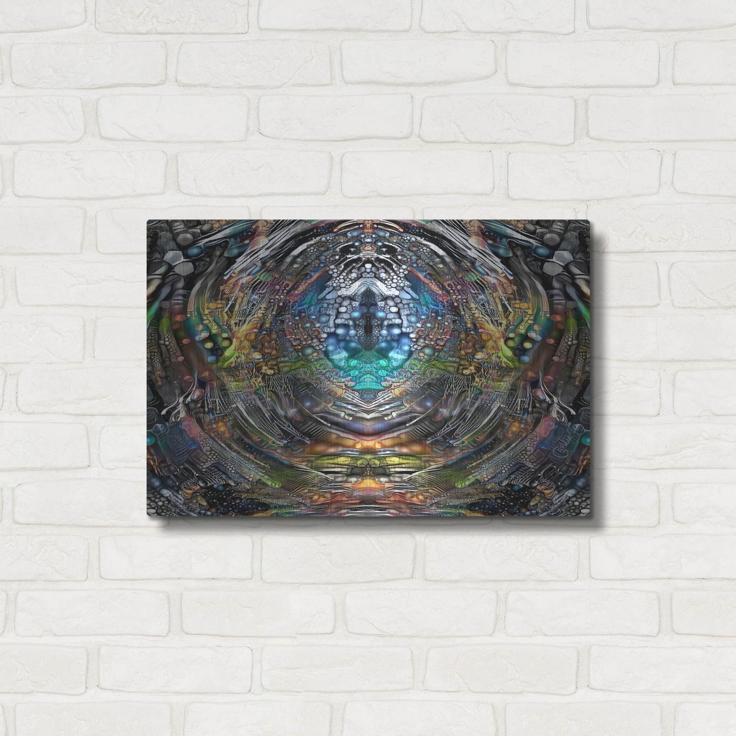 Luxe Metal Art 'Portal' by Pedro Gavidia, Metal Wall Art,24x16
