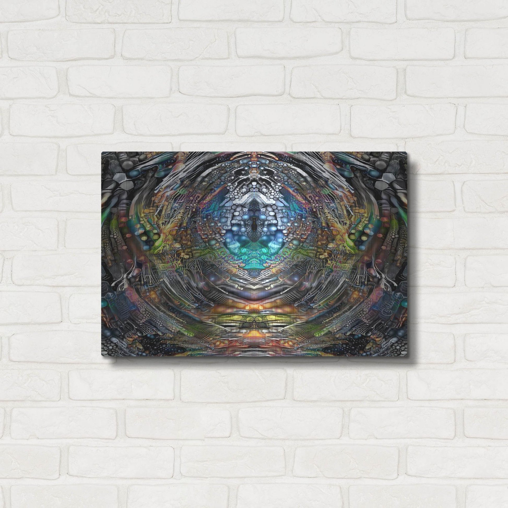 Luxe Metal Art 'Portal' by Pedro Gavidia, Metal Wall Art,24x16