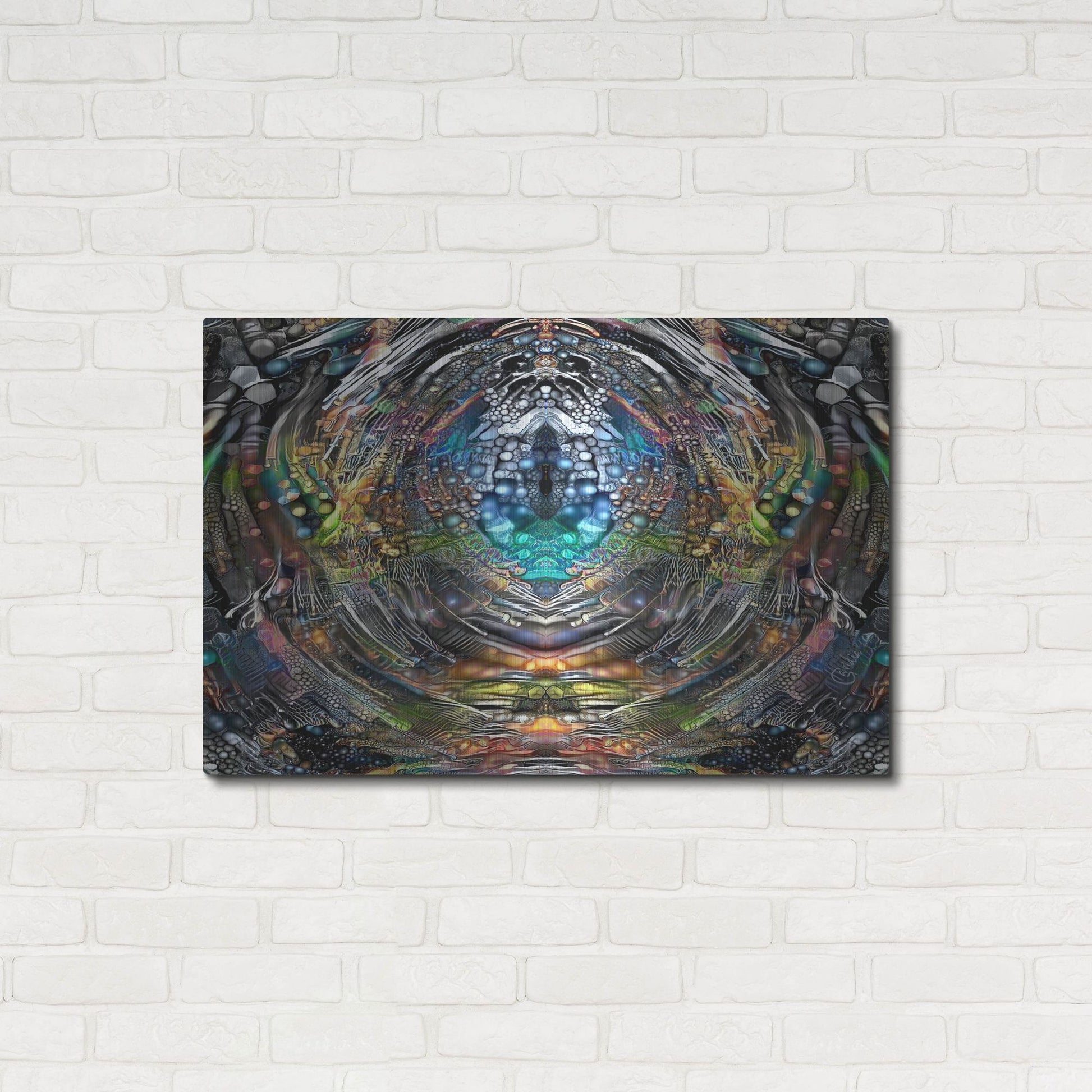 Luxe Metal Art 'Portal' by Pedro Gavidia, Metal Wall Art,36x24