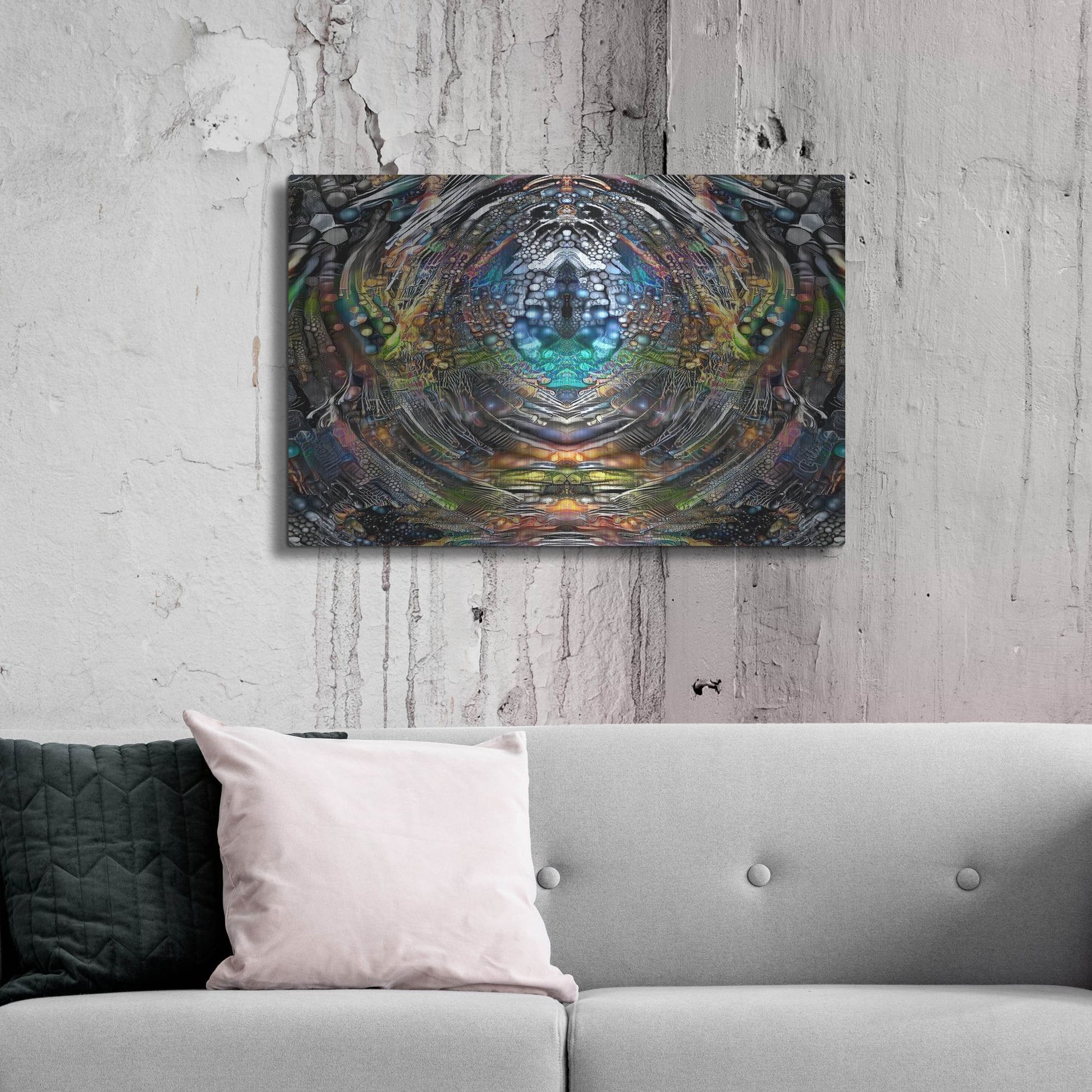 Luxe Metal Art 'Portal' by Pedro Gavidia, Metal Wall Art,36x24