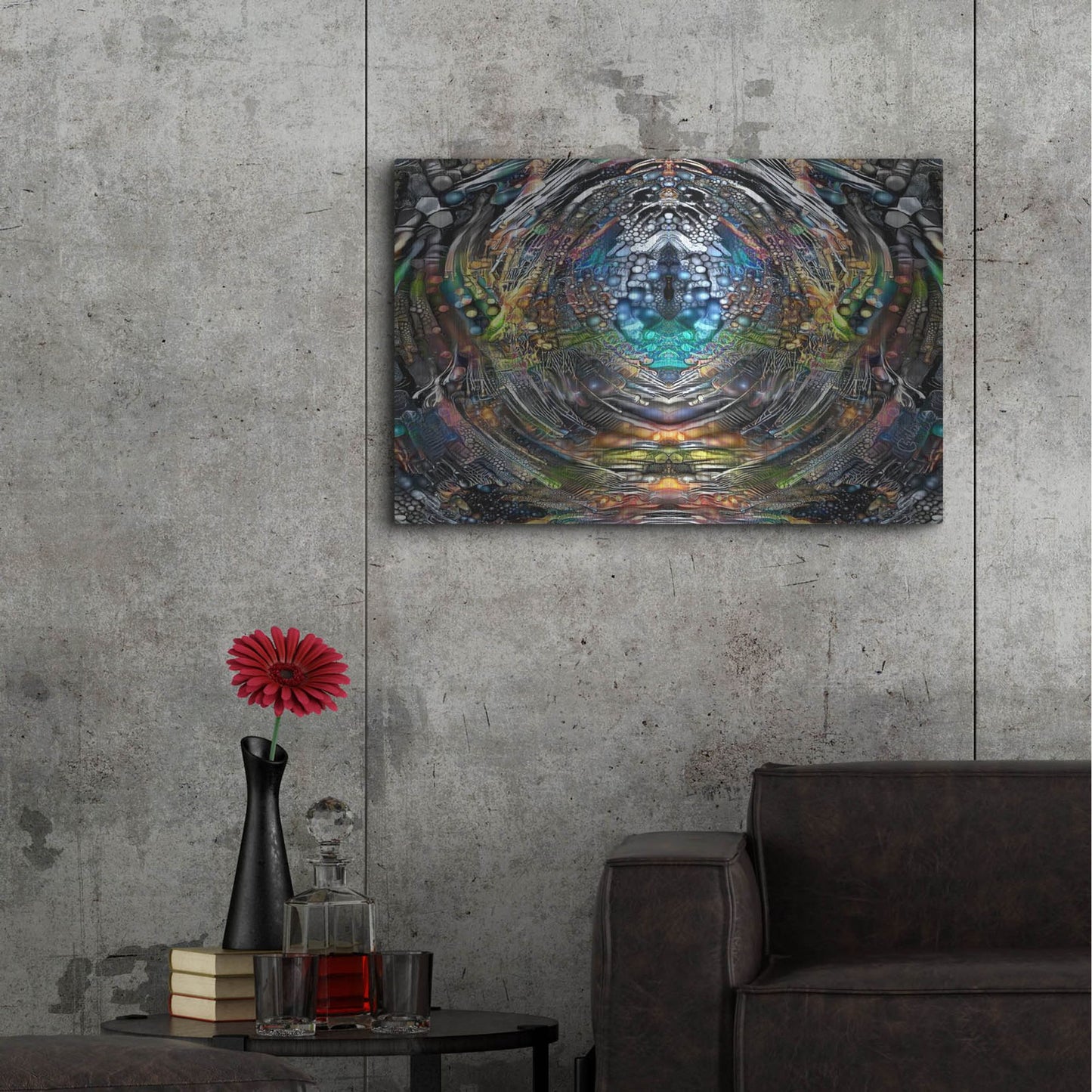 Luxe Metal Art 'Portal' by Pedro Gavidia, Metal Wall Art,36x24