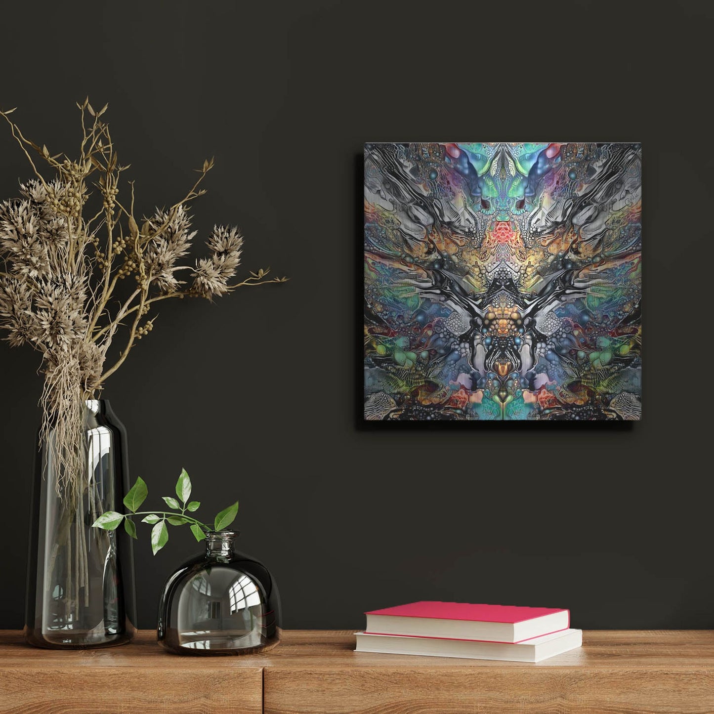 Luxe Metal Art 'Poseidon' by Pedro Gavidia, Metal Wall Art,12x12