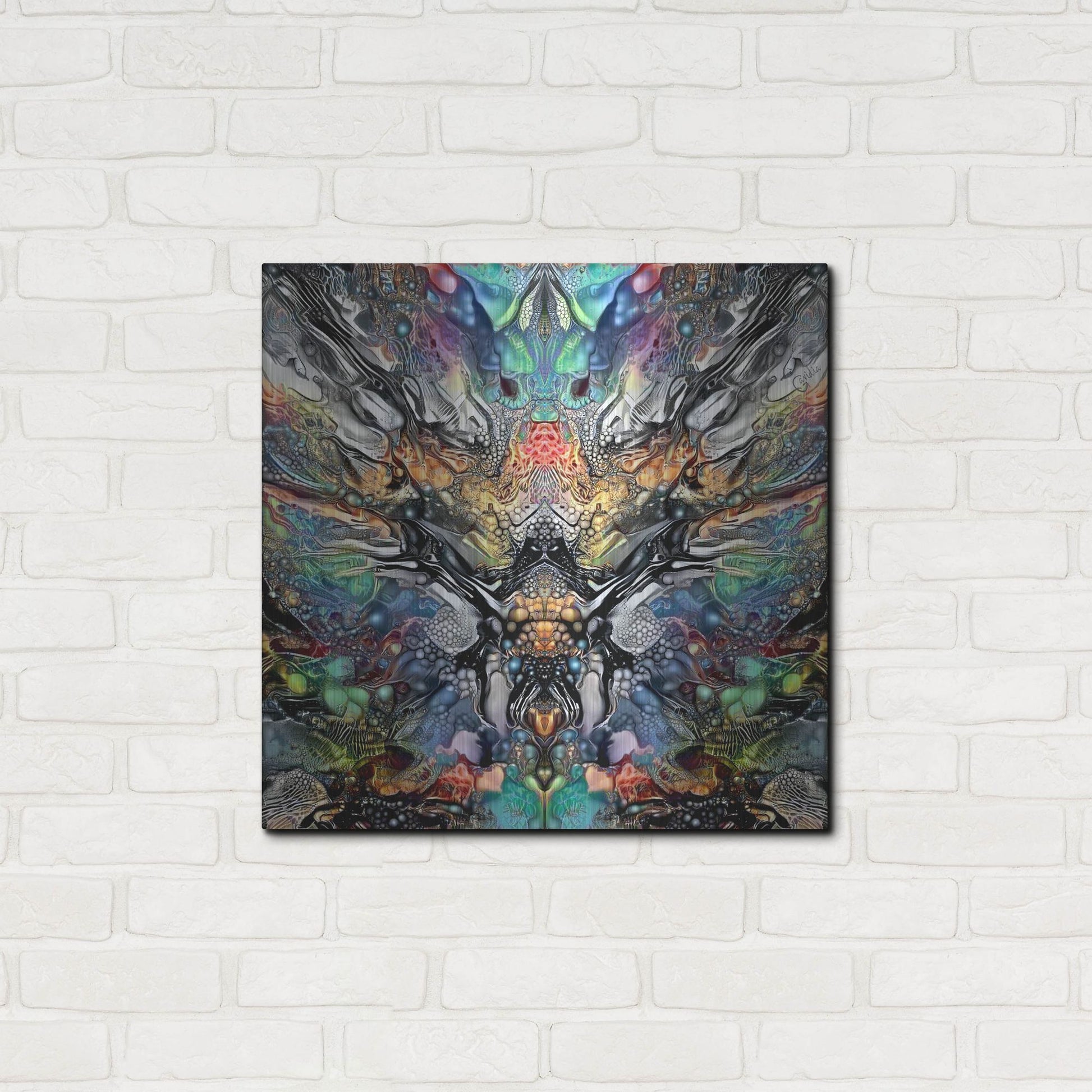 Luxe Metal Art 'Poseidon' by Pedro Gavidia, Metal Wall Art,24x24