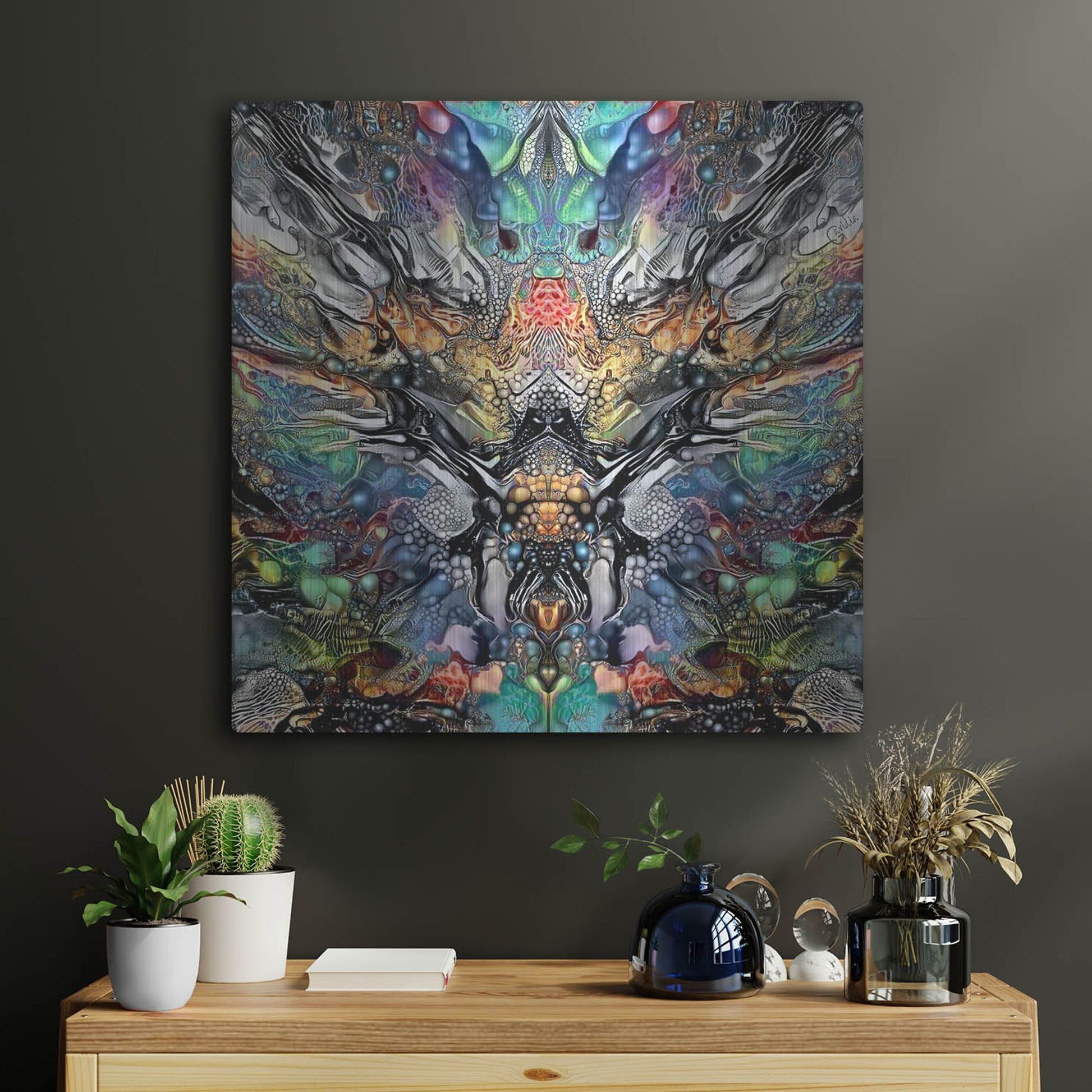 Luxe Metal Art 'Poseidon' by Pedro Gavidia, Metal Wall Art,24x24