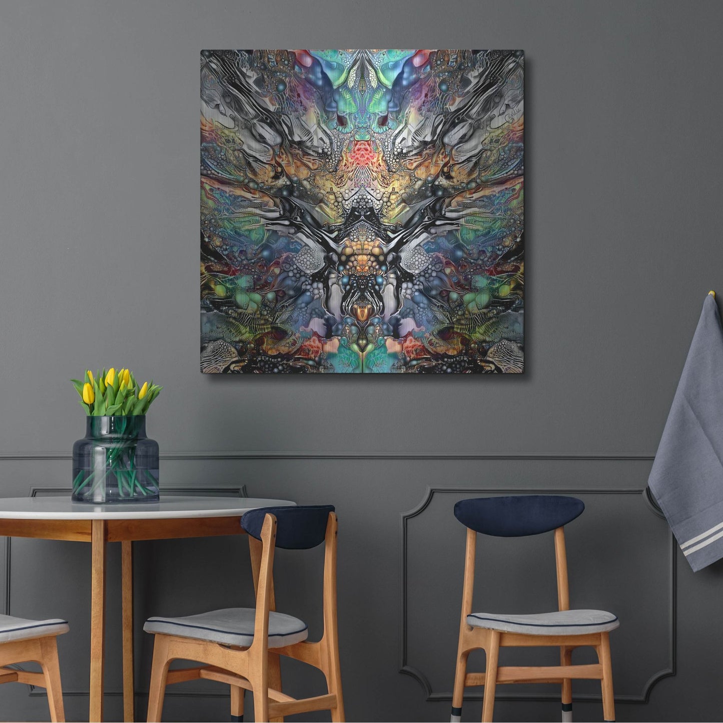 Luxe Metal Art 'Poseidon' by Pedro Gavidia, Metal Wall Art,36x36