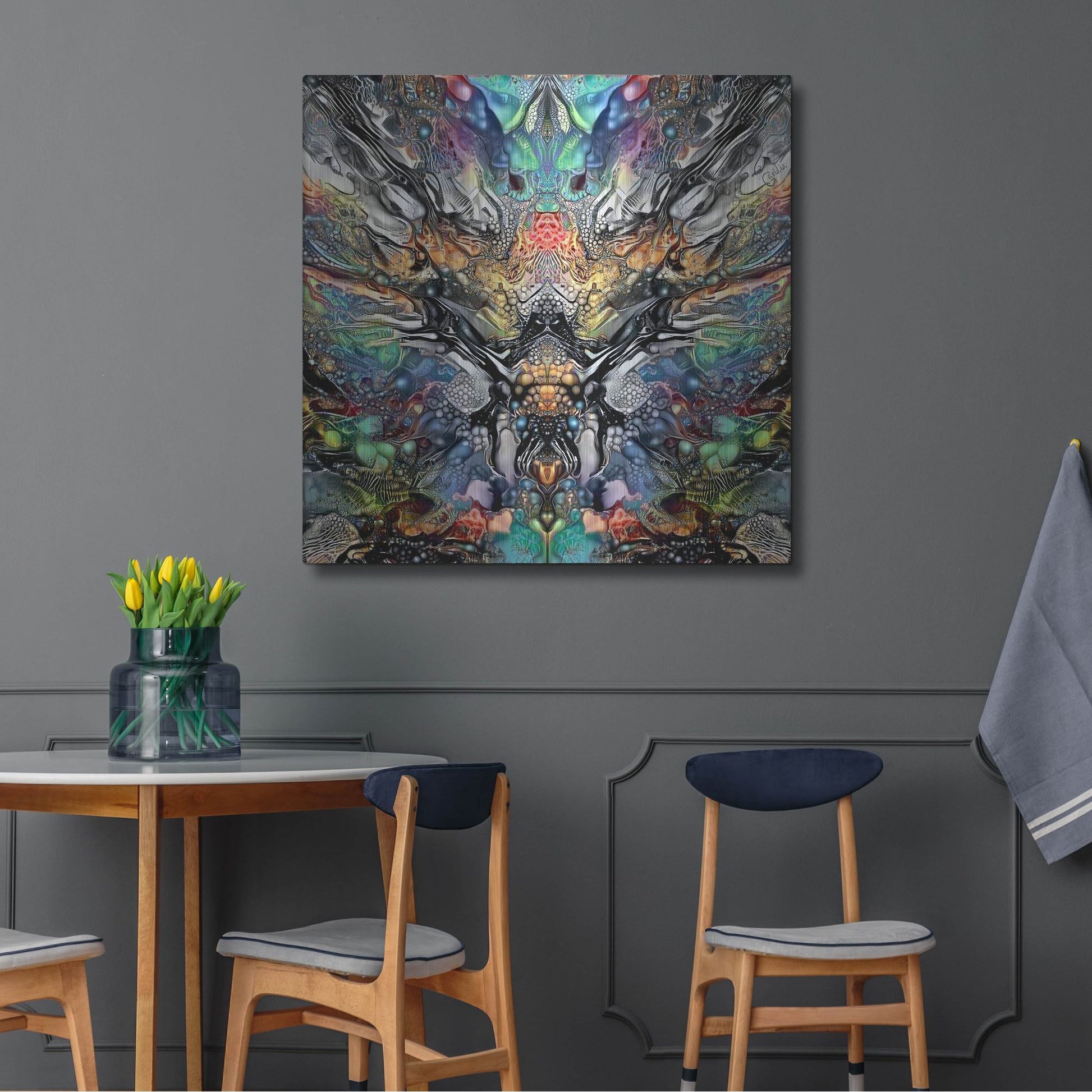 Luxe Metal Art 'Poseidon' by Pedro Gavidia, Metal Wall Art,36x36