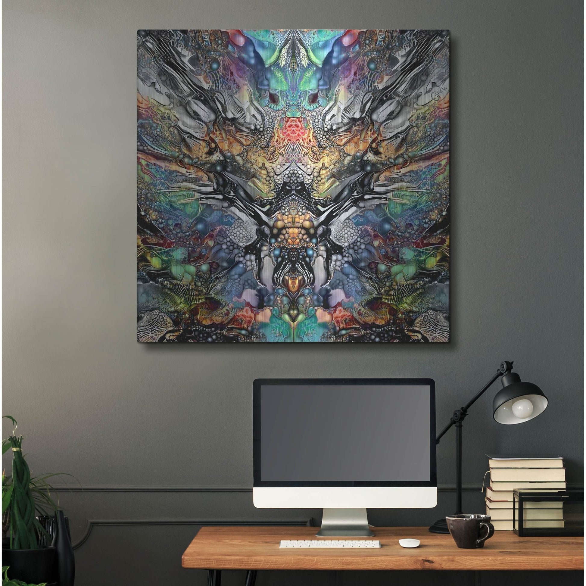 Luxe Metal Art 'Poseidon' by Pedro Gavidia, Metal Wall Art,36x36