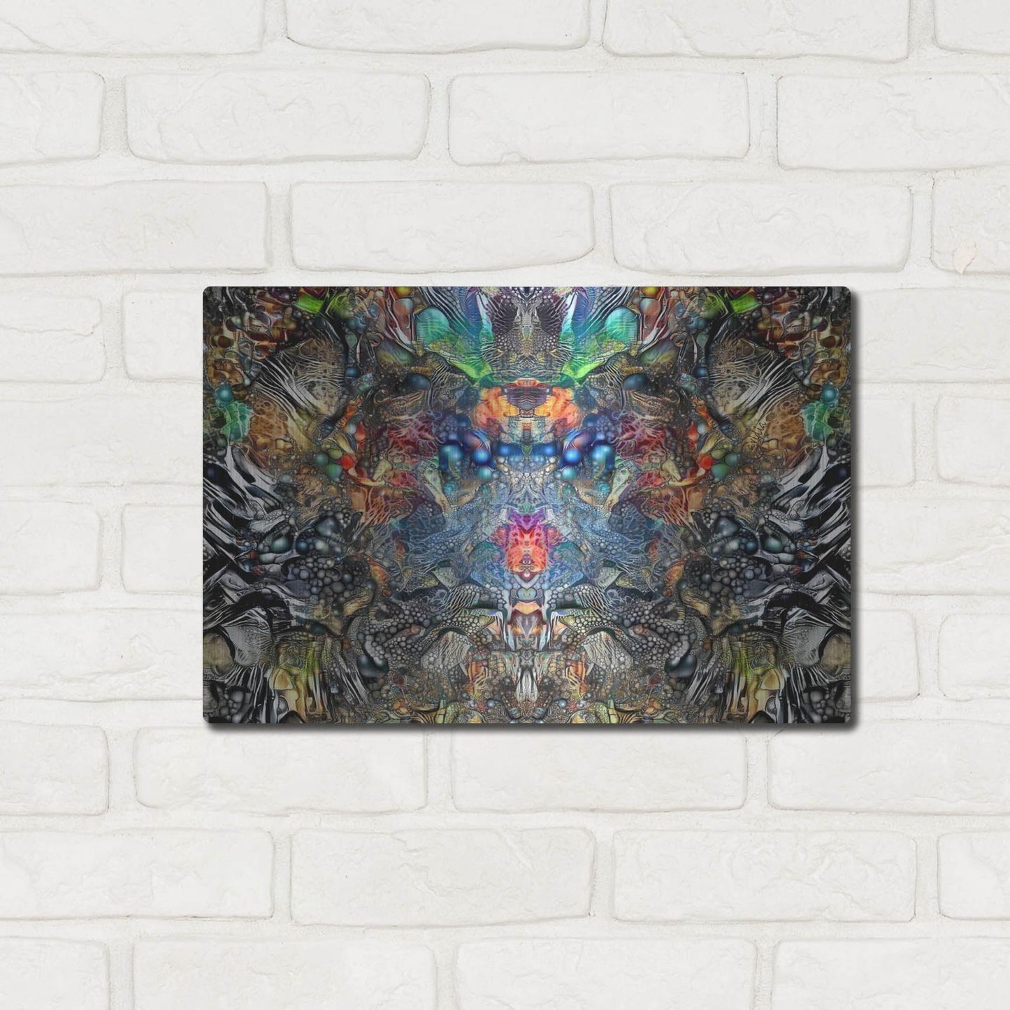 Luxe Metal Art 'Regent' by Pedro Gavidia, Metal Wall Art,16x12