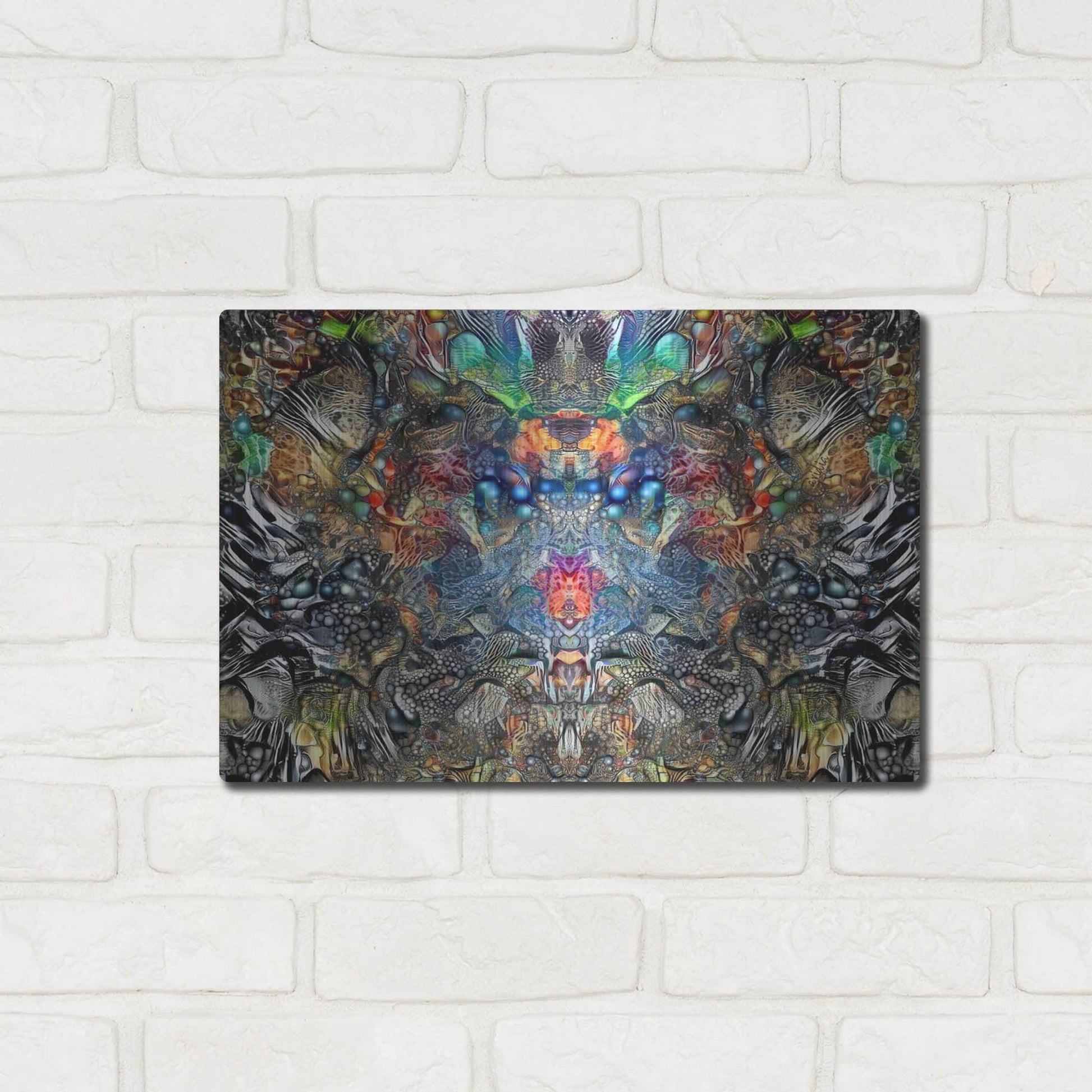 Luxe Metal Art 'Regent' by Pedro Gavidia, Metal Wall Art,16x12