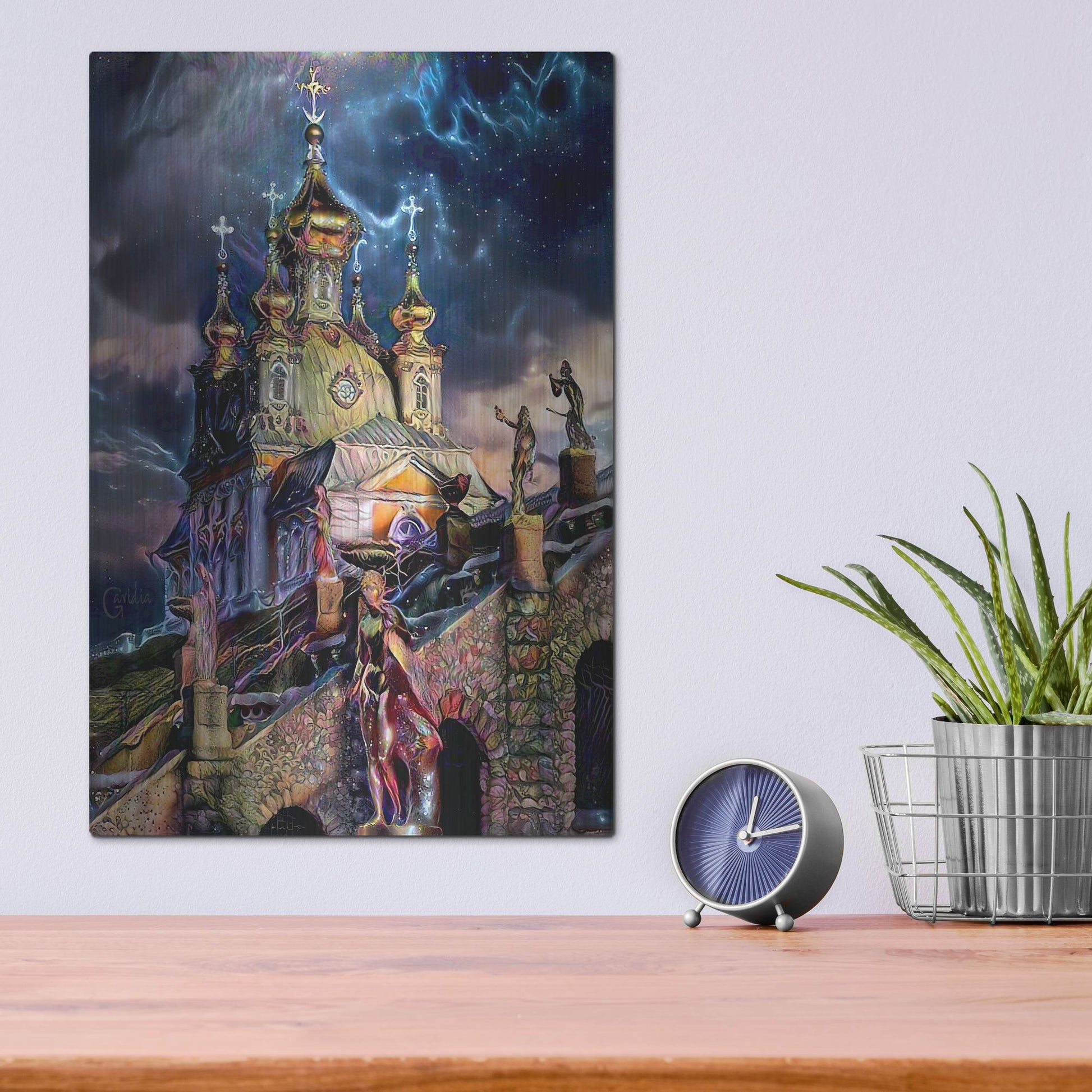 Luxe Metal Art 'Saint Petersburg Russia Peterhof Palace' by Pedro Gavidia, Metal Wall Art,12x16