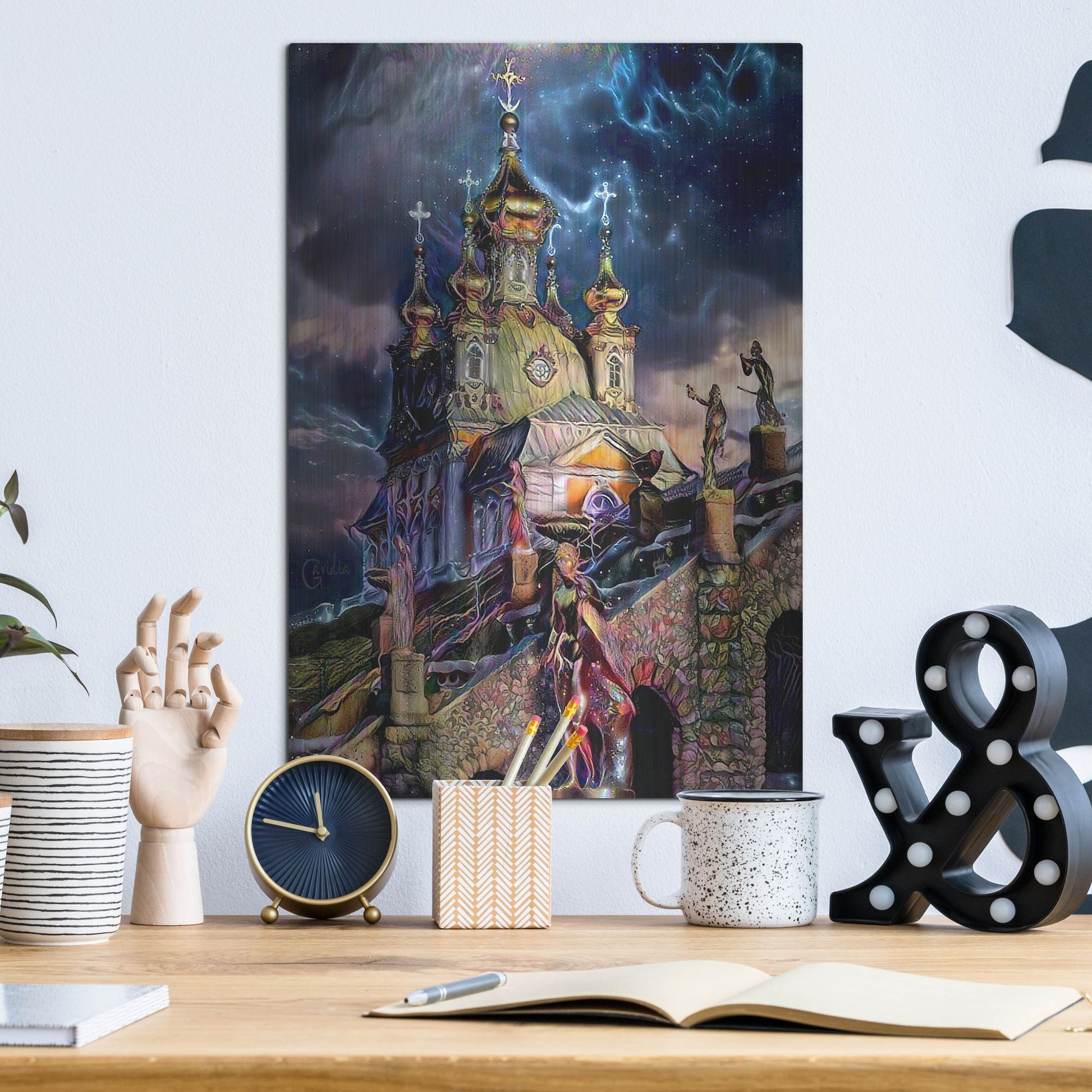 Luxe Metal Art 'Saint Petersburg Russia Peterhof Palace' by Pedro Gavidia, Metal Wall Art,12x16