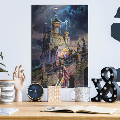 Luxe Metal Art 'Saint Petersburg Russia Peterhof Palace' by Pedro Gavidia, Metal Wall Art,12x16