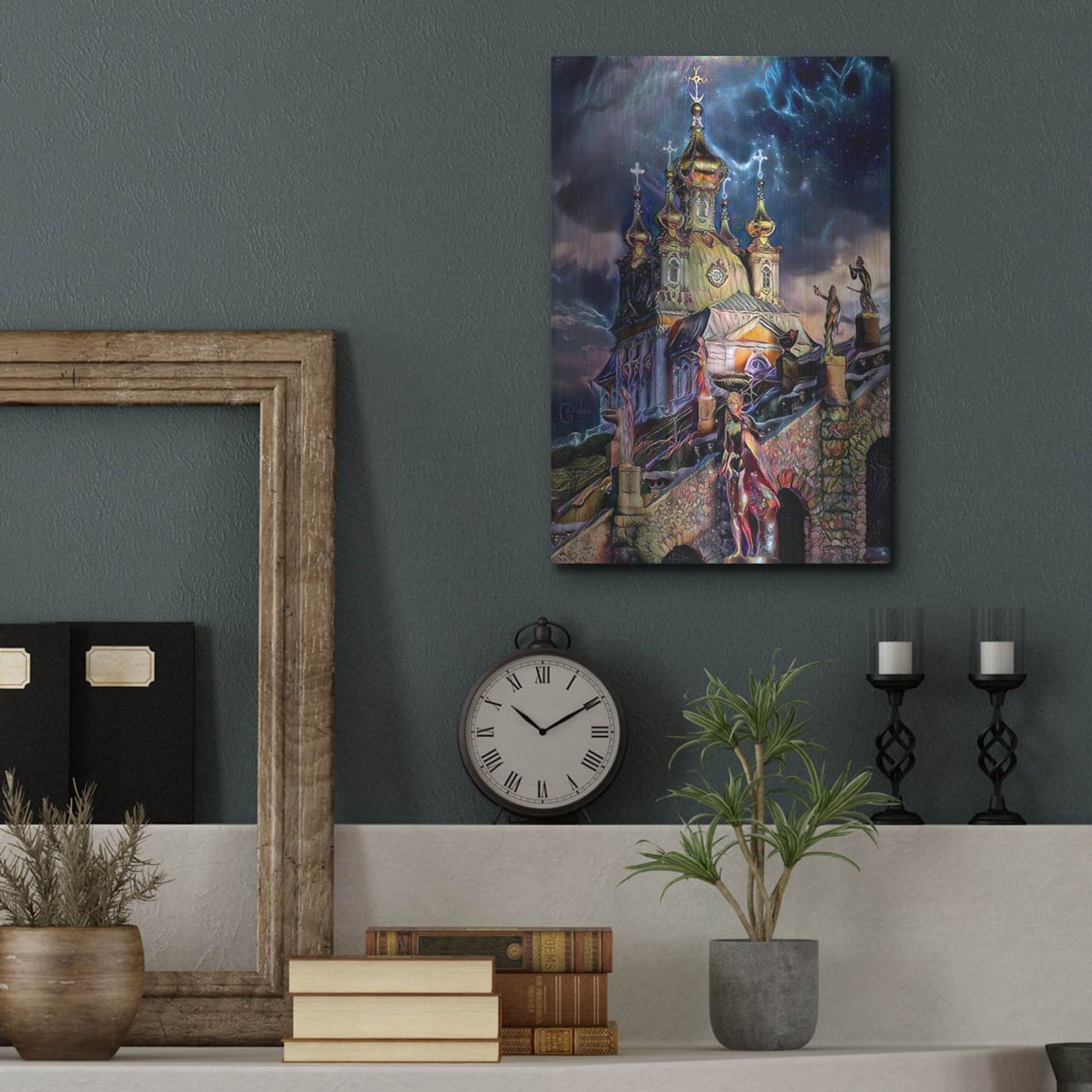 Luxe Metal Art 'Saint Petersburg Russia Peterhof Palace' by Pedro Gavidia, Metal Wall Art,12x16
