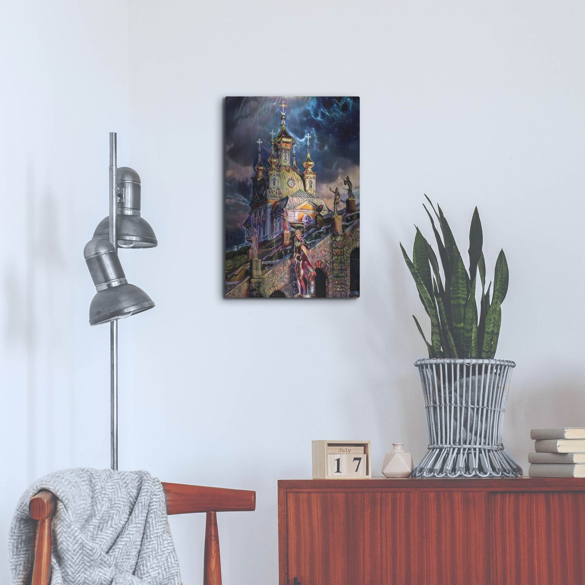 Luxe Metal Art 'Saint Petersburg Russia Peterhof Palace' by Pedro Gavidia, Metal Wall Art,16x24