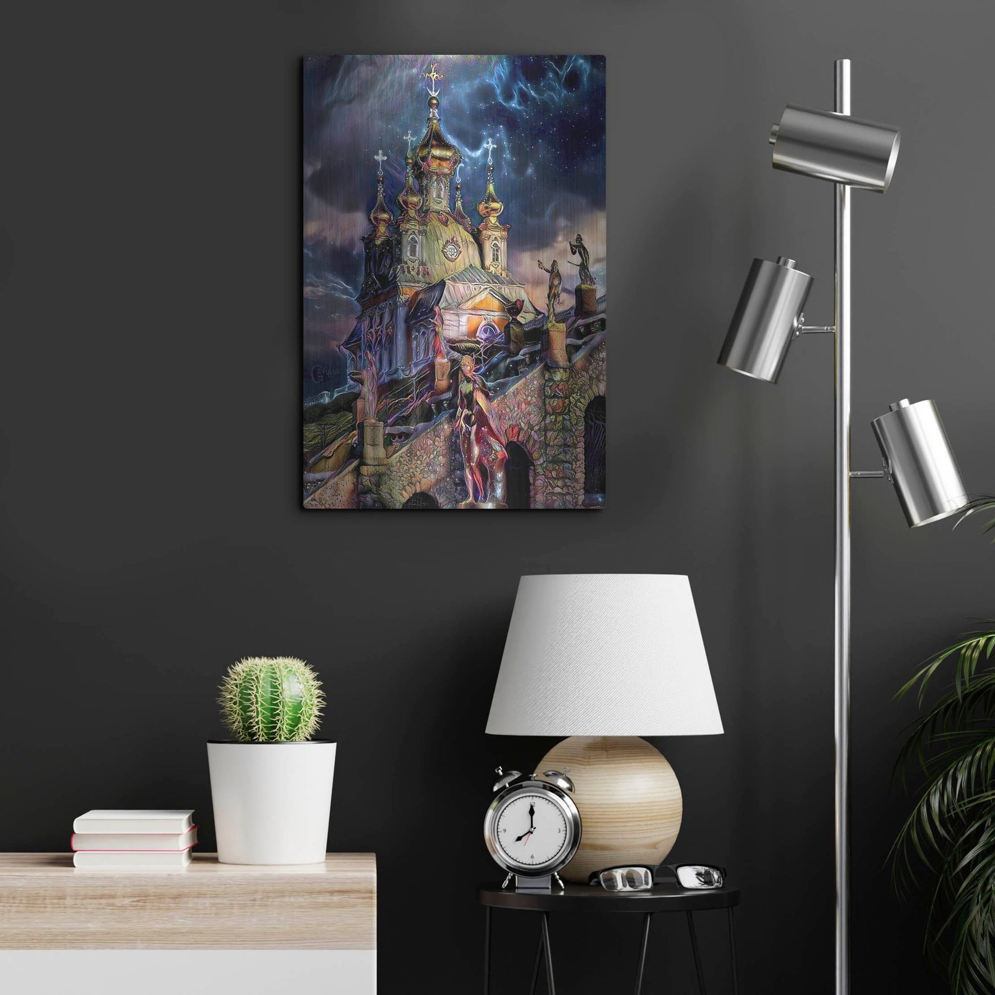Luxe Metal Art 'Saint Petersburg Russia Peterhof Palace' by Pedro Gavidia, Metal Wall Art,16x24