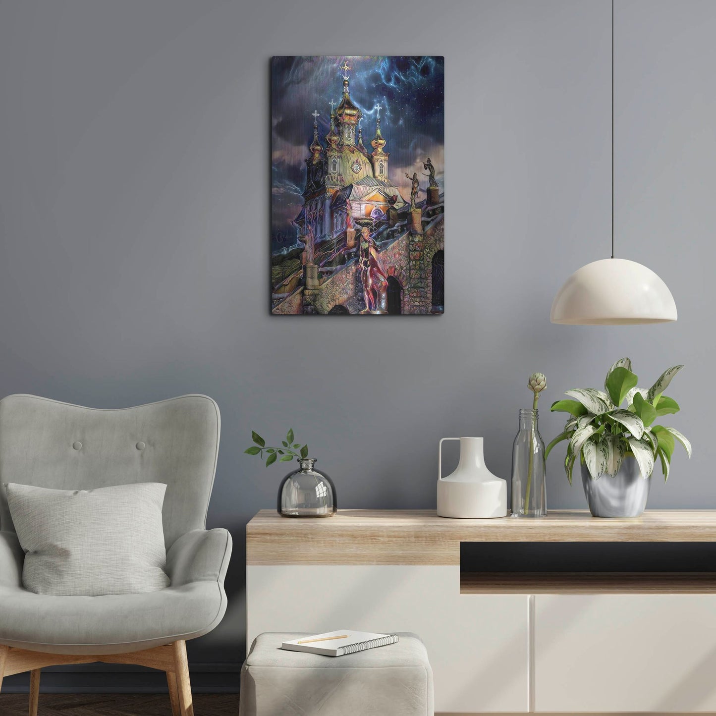 Luxe Metal Art 'Saint Petersburg Russia Peterhof Palace' by Pedro Gavidia, Metal Wall Art,16x24