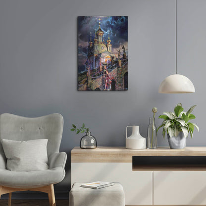 Luxe Metal Art 'Saint Petersburg Russia Peterhof Palace' by Pedro Gavidia, Metal Wall Art,16x24