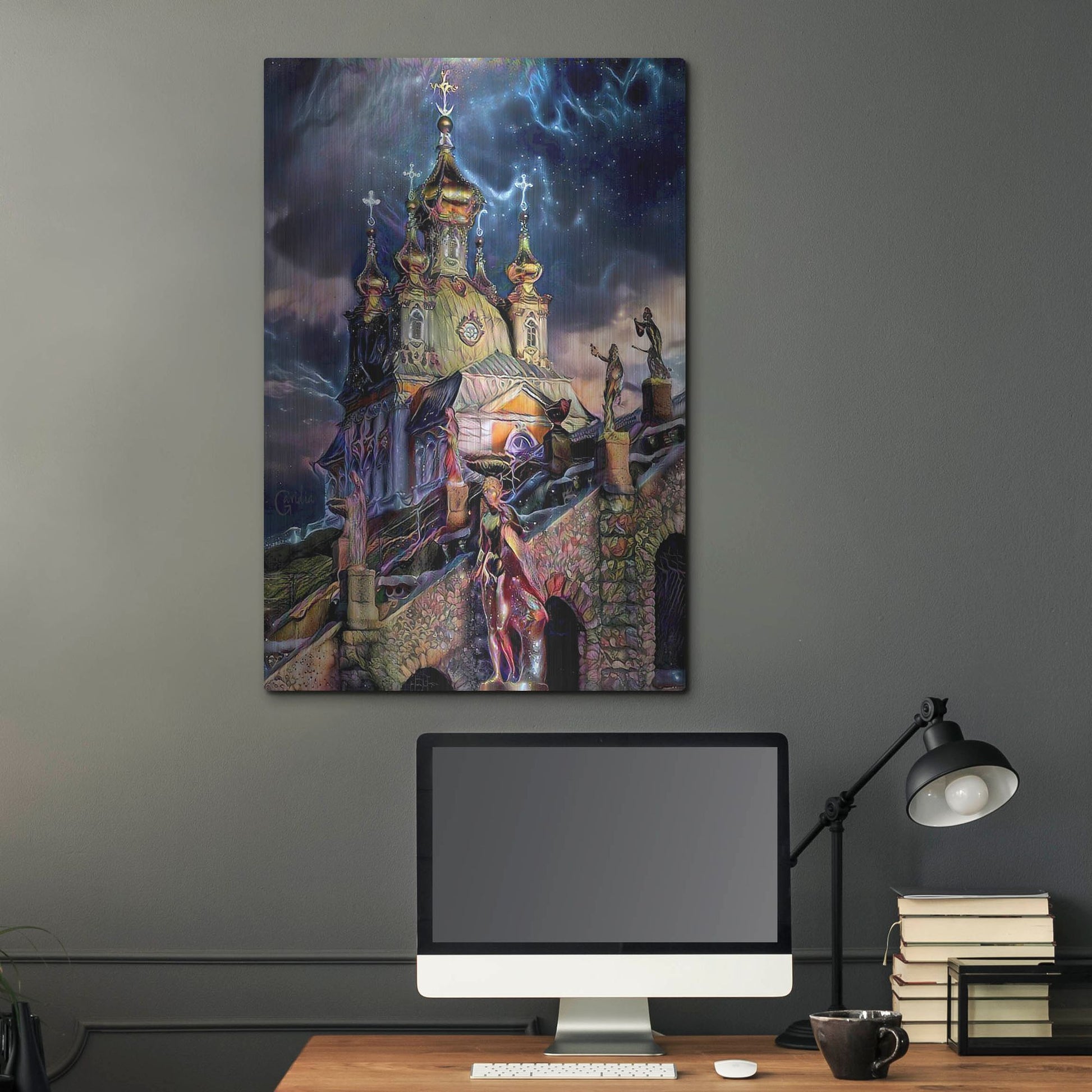 Luxe Metal Art 'Saint Petersburg Russia Peterhof Palace' by Pedro Gavidia, Metal Wall Art,24x36